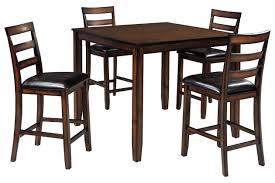 Based in culver city, calif., the powell company designs, imports, and distributes occasional, dining, accent, and youth furniture across all style categories. Signature Design By Ashley Coviar Counter Height Dining Room Table And Bar Stools Set Of 5 Brown Buy Online In Belize At Belize Desertcart Com Productid 79141085