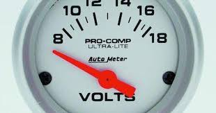 Autometer Ultra Lite 52mm Short Sweep Electronic Voltage Gauge Gauges Autometer Gauges Electricity