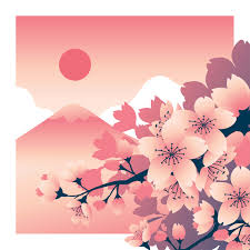 Cherry Blossoms Flower With Mountain Fuji At The Background Download Free Vectors Clipart Graphics Vector Art