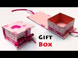 How To Make A Paper Gift Box With Lid Diy Gift Box Ideas Gift Box Making At Home Youtube Gift Boxes With Lids Diy Gift Box Homemade Gift Boxes