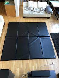 Vinyl Cover Tumbling Blue Black 4x8 Ft X 2 In Folding Gym Mat Gym Mats Folding Gym Mat Thick Yoga Mats