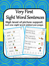 Such worksheets are printable to be used either in classroom or at home. Very First Sight Word Sentence Literacy