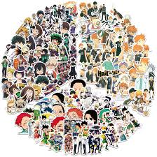 buy dheckbluesky anime stickers 150pcs my hero academia stickers hunter x hunter stickers haikyuu stickers for skateboard laptop for teens cartoon decal online in indonesia b09dg8ztt4