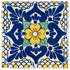Blue Yellow Talavera Tiles Talavera Tiles Talavera Talavera Pottery