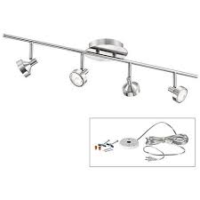 Pro Track Tilden Four Head Led Plug In Track Light 21c31 Lamps Plus Track Lighting Track Lighting Kits Modern Track Lighting
