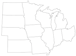 Midwest Map With Capitals 2