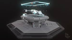 Artstation Hologram Table Chase Long Hologram Sci Fi Environment Table