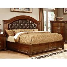Furniture Of America Cedric I Traditional California King Bed Cherry Bed Furniture Bedroom Sets Upholstered Platform Bed