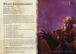 Weave Entanglement 5th Level Abjuration Spell Parchment Humperdink S Wares On Patreon Dnd Art Spelling Bard