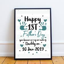 Father's day is practically around the bend! 1st Fathers Day Frame Dad Daddy Gift First Fathers Day Gift