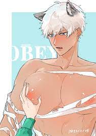 mammon (shall we date?: obey me!), obey me!: one master to rule them all!,  absurdres, highres, 1boy, 1girl, abs, assertive female, blush, dark-skinned  male, dark skin, femdom, grabbing, groping, large nipples, large