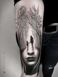Black And Grey Realism Tattoo Artist Near Me Woman Forest Realistic Tattoo Black And Grey Joel Meyer Black And Grey Tattoos Sleeve Grey Tattoo Traditional Tattoo Black And Grey