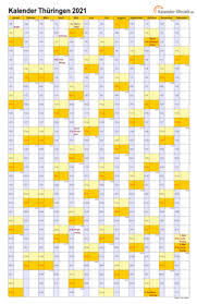 Das jahr 2021 entspricht im chinesischen kalender dem jahr des büffels. Feiertage 2021 Thuringen Kalender