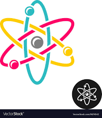 Atom Logo Colorful Physics Science Concept Symbol Vector Image On Symbols Physics Concept