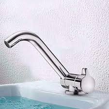 Rv, trailer & camper parts. Foldable Kitchen Faucet 360 Rotation Turning Caravan Faucet W Hoses Cold Hot Water Mixer Faucet Copper Silver Tap For Rv Caravan Camper Marine Boat Camping Rv Motorhome Travel Trailer Camper Van Sinks