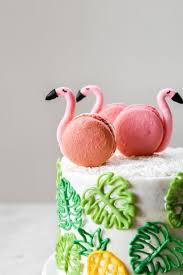 Coconut Cake With Pineapple Coconut Curd And Pineapple Jam Lactose Free Diy Cake Topper Flamingo Birthday Cake Flamingo Cake