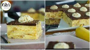 Bananen kuchen mit baileys und weißer schokolade. Butterkeks Bananen Cremeschnitten Ohne Backen Cremiger Genuss Mit Schokoglasur Bananenschnitten Youtube