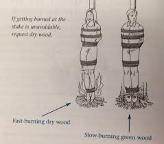 Besides being frustrating to burn, green wood can be more dangerous to use than firewood that's green wood can cause creosote to build up on the inside of your chimney leading to a potential. Because If You Are Burning At The Stake You Might As Well Be Comfortable Imgur