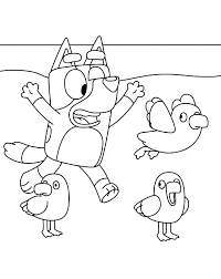 But there is something about this show that just connects with families on a realistic level. Bluey Catches Birds Coloring Pages Bluey Coloring Pages Coloring Pages For Kids And Adults