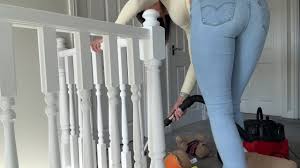 Hannah Vacuuming With Henry