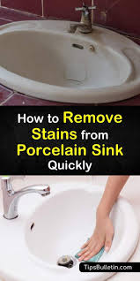porcelain sink, vinegar cleaning