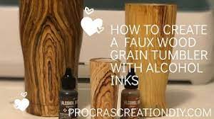 I use tim holtz alcohol ink in teakwood for my tumblers, but you. How To Paint A Faux Wood Grain Tumbler With Alcohol Inks Youtube