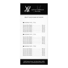 Black And White Restaurant Allahabad Menu Hair Stylist Salon Modern Black White Price Menu Zazzle Com Salon Menu Beauty Salon Names Salons
