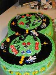 Mushroom cake, cloud cookies and mario kart racing? Coolest Mario Kart Birthday Cake