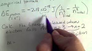 Calculate The Energy Frequency Wavelength Of An Electron Transition In The Bohr Atom Youtube