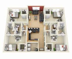 4 Bedroom Apartment House Plans Apartment Floor Plans 4 Bedroom House Designs House Plans