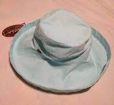Scala Women S Cotton Sun Hat Upf 50 Big Brim Light Aqua Blue Drawstring Summer Scala Light Aqua Sun Hats Aqua Blue