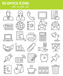 50 Office Icons In Eps Png Svg Ai Formats Modern Icon Pack Ready For Your Upcomming Project All Included Icons See Here Htt Office Icon Icon Icon Pack