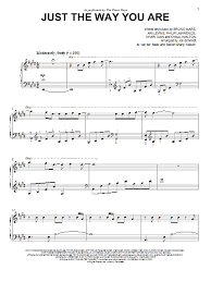 Just The Way You Are Piano Solo Print Sheet Music Now