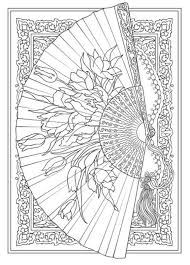Vintage Hand Fans Coloring Book Coloring Books Coloring Pages Printable Coloring Pages