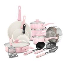 Maybe you would like to learn more about one of these? Greenlife Soft Grip Healthy Ceramic Nonstick Cookware Pots And Pans Set 16 Piece Pink Pots Pans Amazon Com Au