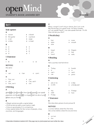 Start studying unidad 4 leccion 1 vocabulario. Openmind Starter Unit 4 Student S Book Answer Key Syntax Human Communication