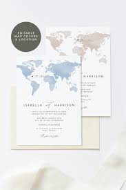 Carmen Map Wedding Invitation Template Suite Destination Etsy In 2020 Map Wedding Invitation Destination Wedding Invitations Passport Wedding Invitations