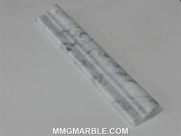 In this video, john from our home from scratch shows you how to install chair rail molding both on level walls and above stairs. White Carrara Chair Rail Molding Polished Wholesale Supplier Usa Mmg Marble Granite