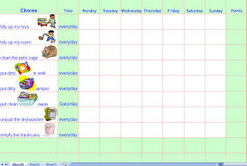 chores template excel margarethaydon com