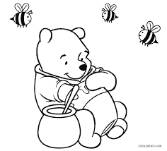 The winnie the pooh coloring pages look adorable lined up on a wall as a letter w or p activity! Free Printable Winnie The Pooh Coloring Pages For Kids