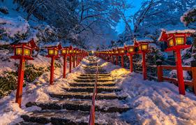 Images are presented in hd, full hd, ultra hd, 4k and 5k format and they are available for. Wallpaper Japan Lights Ladder Japan Kyoto Kifune Shrine Images For Desktop Section Pejzazhi Download