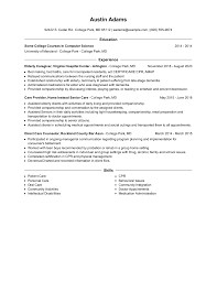 elderly caregiver resume examples and
