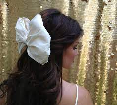 Large Ivory Hair Bow Giant Bow Hari Accessory By Theyellowpeony 35 00 Ivory Hair Bow Hair Bows Giant Bow