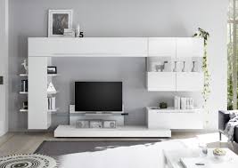 Kaufen sie hochwertige sideboards & schränke in großer auswahl. Wohnwand Set In Weiss Hochglanz Veldig 6 Teilig