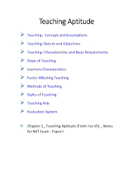 Pdf Teaching Aptitude Md Samsuddin Academia Edu