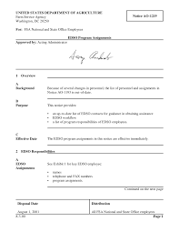 Notice AO-1219 UNITED STATES DEPARTMENT OF AGRICULTURE Farm Service Agency  Washington, DC 20250 For: FSA National and State Offi