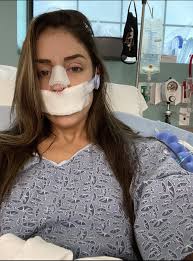 Our poor role model Dr. Britt Baker, after Big Swole's actions caused Reba  to inadvertently hit her in the face : r/SquaredCircle