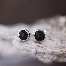 Pure 925 sterling silver hoop earrings 100% nickel free ️gold or silver. Vintage Onyx Stud Earrings In Sterling Silver Jewelry Accessories Gift Igemstonejewelry