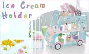 Amazon Com Aooba Van Cake Stand Ice Cream Truck Decorations Ice Cream Baby Shower Birthday Party Supplies Table Centerpiece Decor Ice Cream Cart Cake Cupcake Stand 3 Tier Kitchen Dining