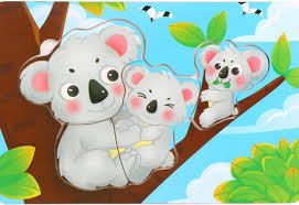 Bol Com Baby Kinder Dieren Puzzel Hout Koalaberen 0 4 Jaar Tekenen Schilderen